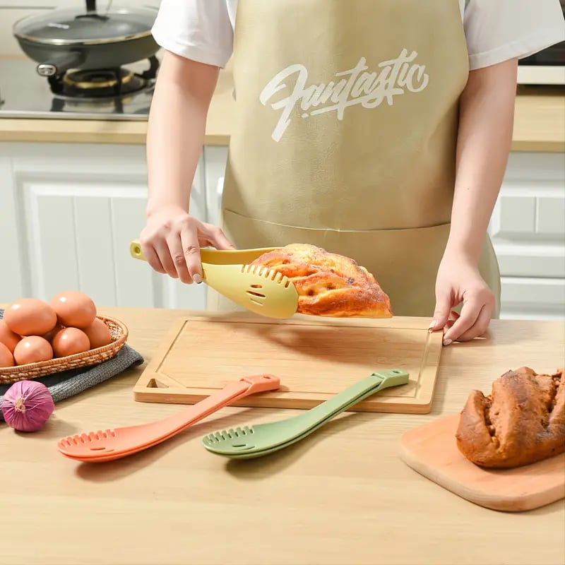 Küchenzange GripServe | 3-in-1 Greifen, Trennen & Servieren | Hitzebeständig & Rutschfest