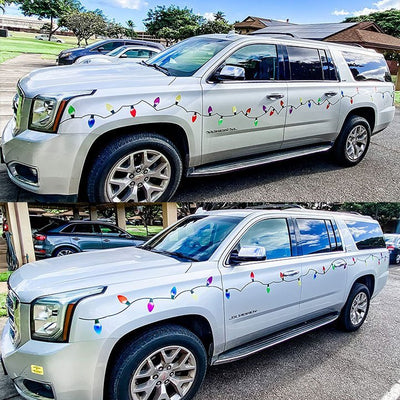 Weihnachts-Magnet Deko | Reflektierende Glühbirnen-Magnete | Für Auto, Kühlschrank & Metallflächen