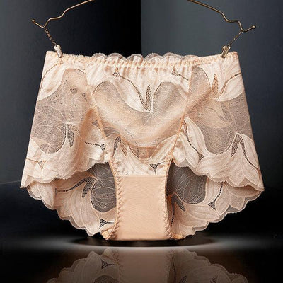 1+2 Gratis | Damen Mid-Waist Panties | Nahtlos Unterwäsche | Unsichtbare Spitze | 3er-Pack