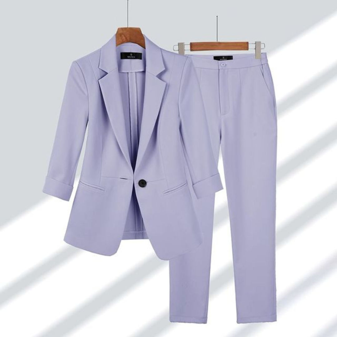 Damen Business Anzug | Zweiteiliges Set mit Blazer & Hose | Elegante Büro Mode für Meetings & Arbeit