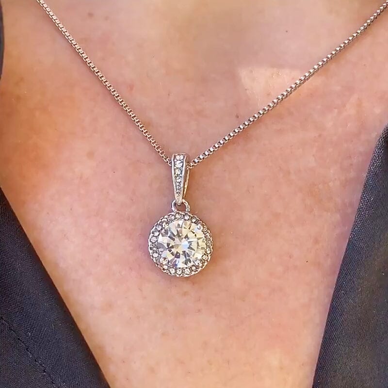 An meine Seelenverwandte funkelnde runde Kette
