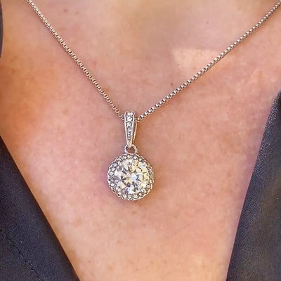 An meine Seelenverwandte funkelnde runde Kette