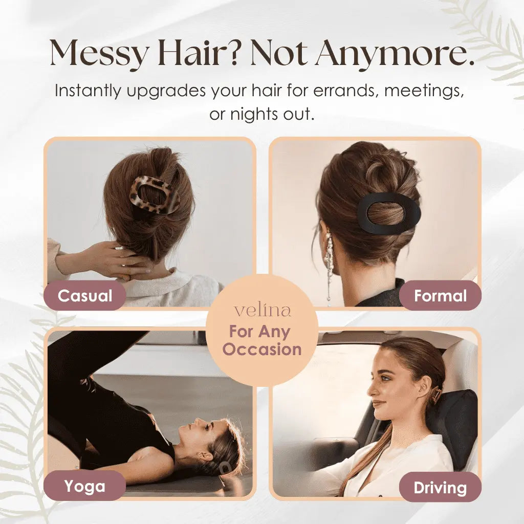 Haarklammer Damen | Flaches, schmerzfreies Design | Fester Halt ohne Zwicken