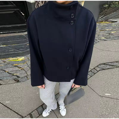 Damen Kurzjacke Elise | Zweireihig & Elegant | Warm & Bequem | Mit Brusttasche & Modernem Schnitt