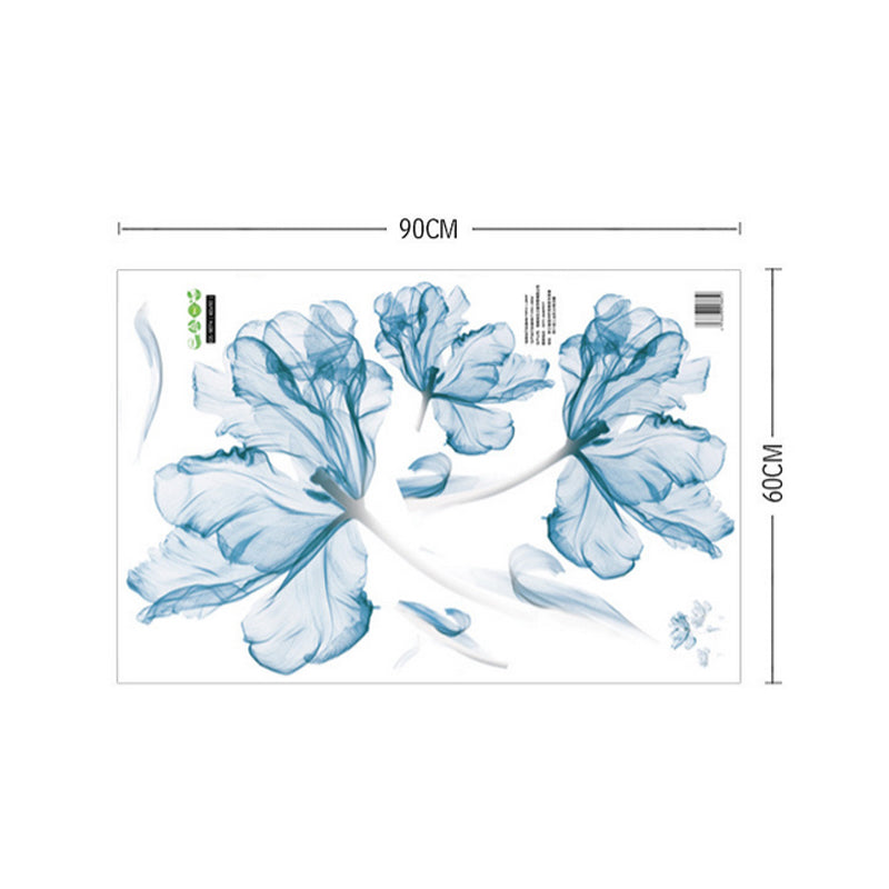 Blume Kreative Wanddekoration | 3D Effekt | Selbstklebend & Wiederverwendbar | PVC Wandsticker Set