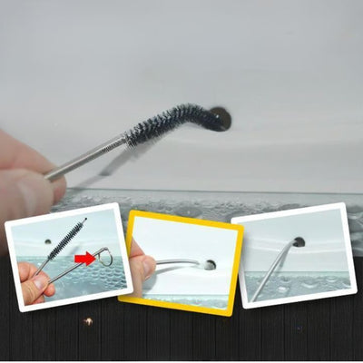 Reinigungsset Kühlschrank & Abfluss | Flexible Bürste & Sprühflasche | Hygienische Tiefenreinigung