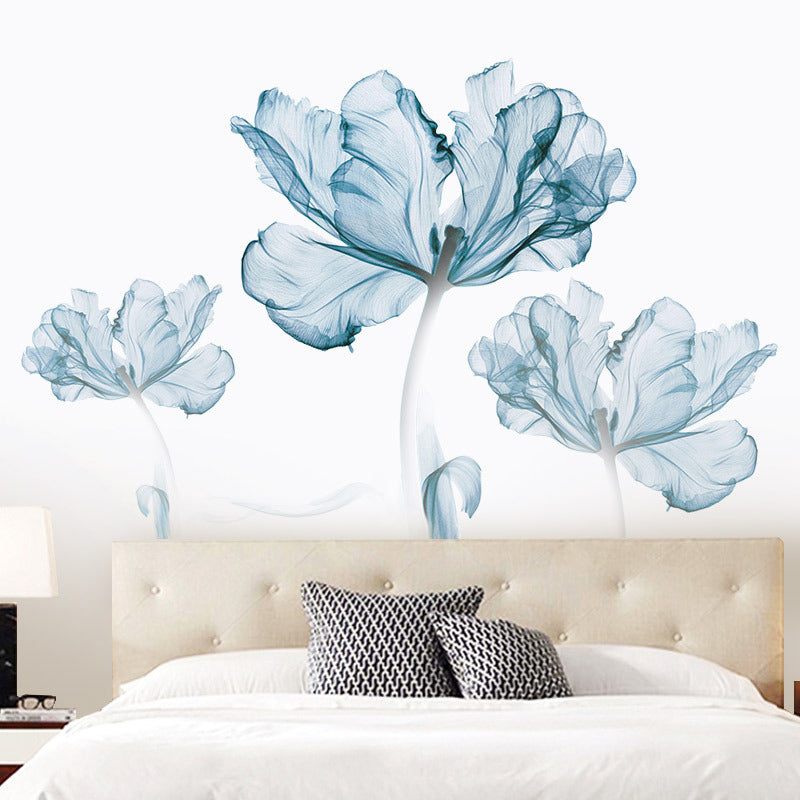 Blume Kreative Wanddekoration | 3D Effekt | Selbstklebend & Wiederverwendbar | PVC Wandsticker Set