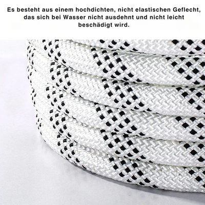 Abschleppseil mit Stahlhaken | Dehnbares Nylon-Seil 3000 kg Zugkraft | Für Auto, SUV & Offroad