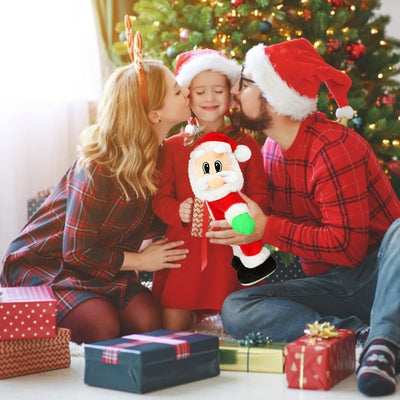 Tanzender & Singender Weihnachtsmann | Bewegliche Santa Figur mit Musik | Lustige Weihnachtsdekoration & Geschenkidee