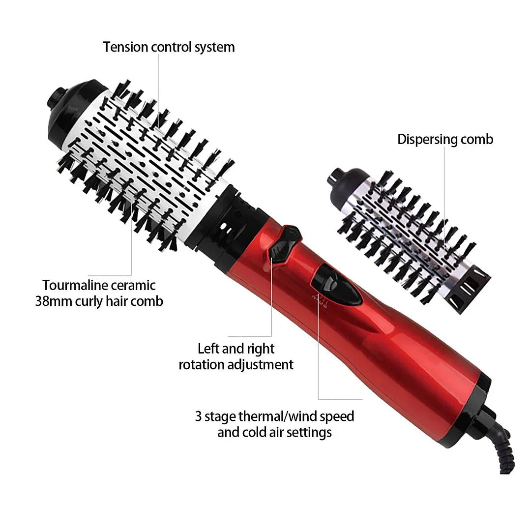 LockenUndStil™ 3-in-1-Ratschen-Hairstyler-Bürste