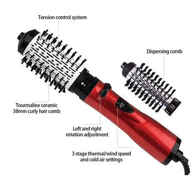 LockenUndStil™ 3-in-1-Ratschen-Hairstyler-Bürste