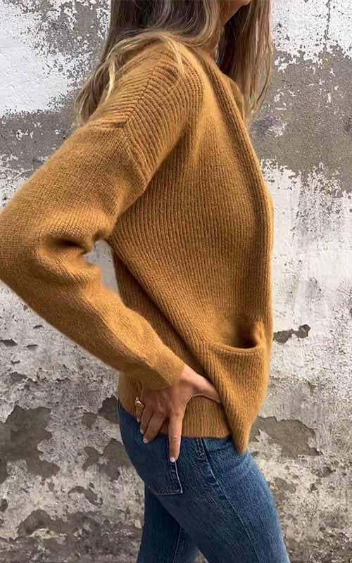 Damen Strickjacke mit Reißverschluss | Rundhals | Baumwolle | Größen S–5XL