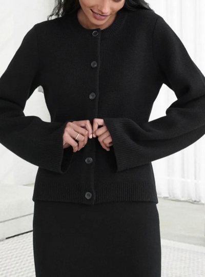 Alice Weiche Strickjacke mit Knöpfen und Muster