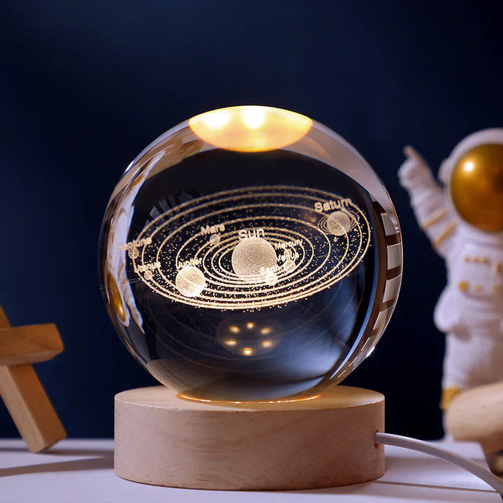 KosmischeSphäre™ 3D-Kristallkugel des Sonnensystems