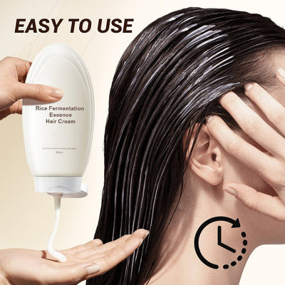 Reisferment-Haarcreme | Reparierende Pflege mit Fermentiertem Reisextrakt | Glänzendes & Kräftiges Haar