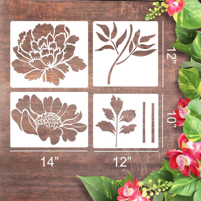 Eptchn Gartenzaun Große Blumen Schablonen DIY Dekoration BloomTrace