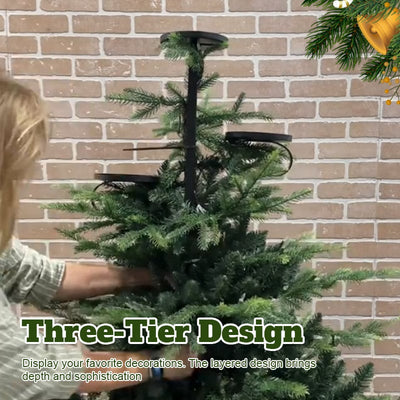Weihnachtsbaum Topper Regal | 3-stufig | Schwarz | Metall