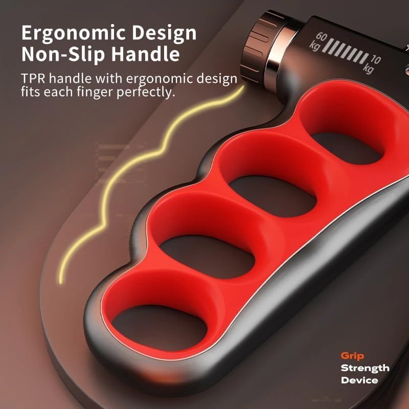 Handtrainer mit Zähler | Verstellbarer Widerstand | Griffkraft- & Unterarmtraining | Kompakt & Ergonomisch