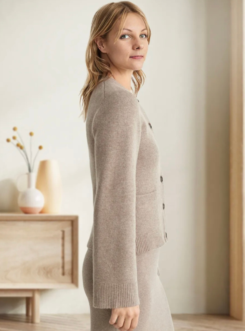 Alice Weiche Strickjacke mit Knöpfen und Muster
