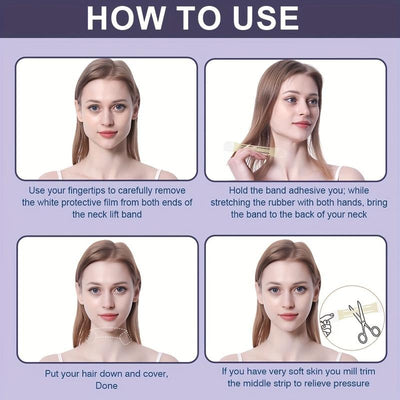 Gesicht & Hals Lifting Tape | Sofortiger Straffungseffekt | Unsichtbar, Hautfreundlich & Langanhaltend