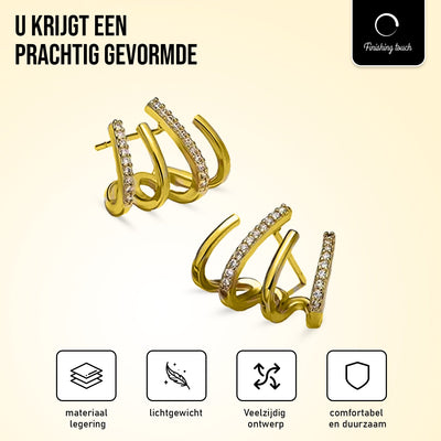 GoldeneAura™ Goldreifen-Ohrringe