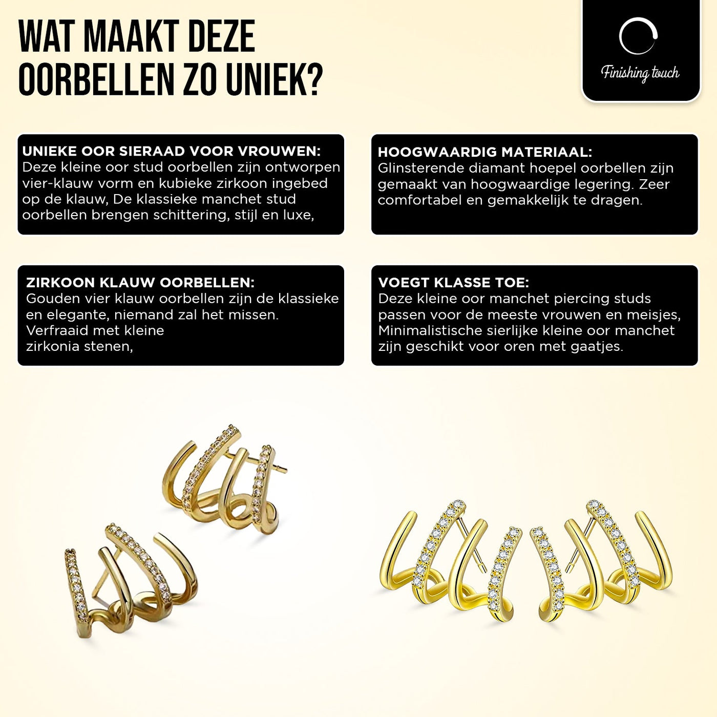 GoldeneAura™ Goldreifen-Ohrringe