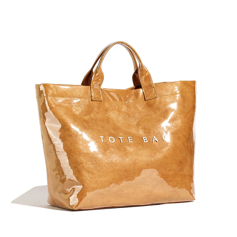 Damen Tragetasche | Große Tragetasche | Stylisch & Funktional | Kraftpapier & Polyester