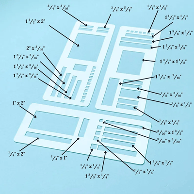 Planer Schablonen Set | Wiederverwendbare Mylar Vorlagen für Bullet Journals | 5mm Punktraster | Kreative Organisation