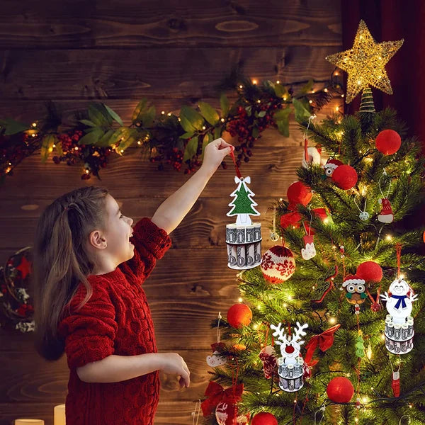 Weihnachts Geldhalter Anhänger | Holz Ornament zum Aufhängen | Kreatives Geschenk für Kinder