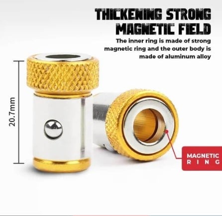 Magnetischer Schraubendreher Ring | Starker Magnet-Halt | Luftfahrt-Aluminium Aufsatz | Präzision für Handwerker