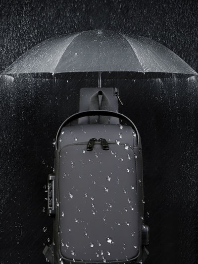 Anti-Diebstahl Tasche | USB-Ladeanschluss | Wasserfest & Passwortschloss