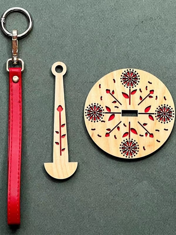 Tragbarer Garnhalter | Drehbare Spindel | Holz & BPA-freier Kunststoff | YarnMate