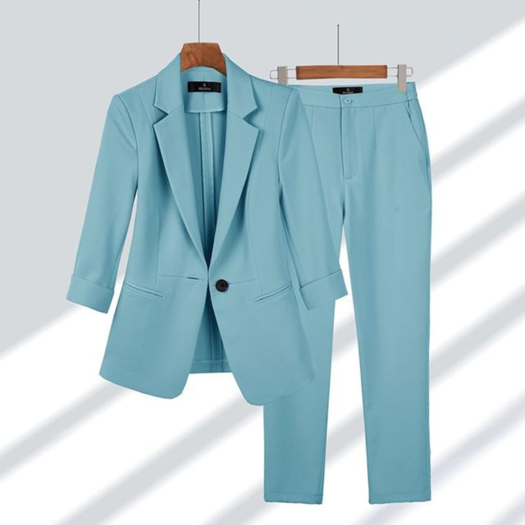 Damen Business Anzug | Zweiteiliges Set mit Blazer & Hose | Elegante Büro Mode für Meetings & Arbeit