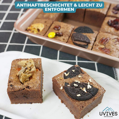 Backform mit Trennwand | 18 Stücke | Antihaftbeschichtet & Spülmaschinenfest