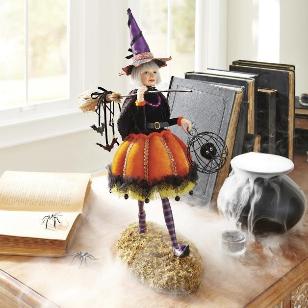 Halloween-Figurine | Handgemachte Hexendekoration | Harz