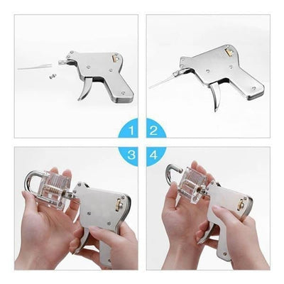 Profi Schlossöffner Set | Snap-Gun & Pick-Werkzeuge | Edelstahl | Für Schlosser & Training