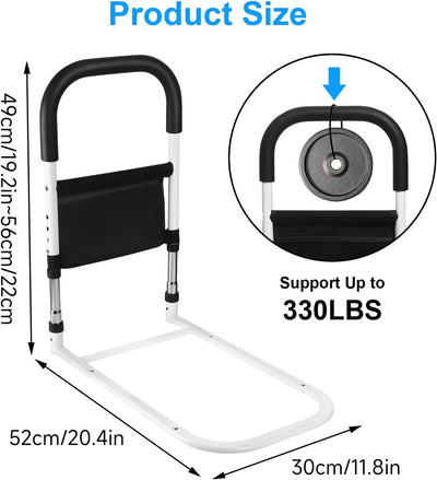 Bettstütze für Senioren | Höhenverstellbar | Rutschfester Griff & Aufbewahrungstasche