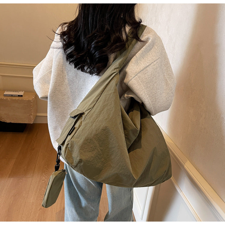 Damen Umhängetasche | Große Umhängetasche mit Außentasche | Lässig & Modisch | Hobo Tasche