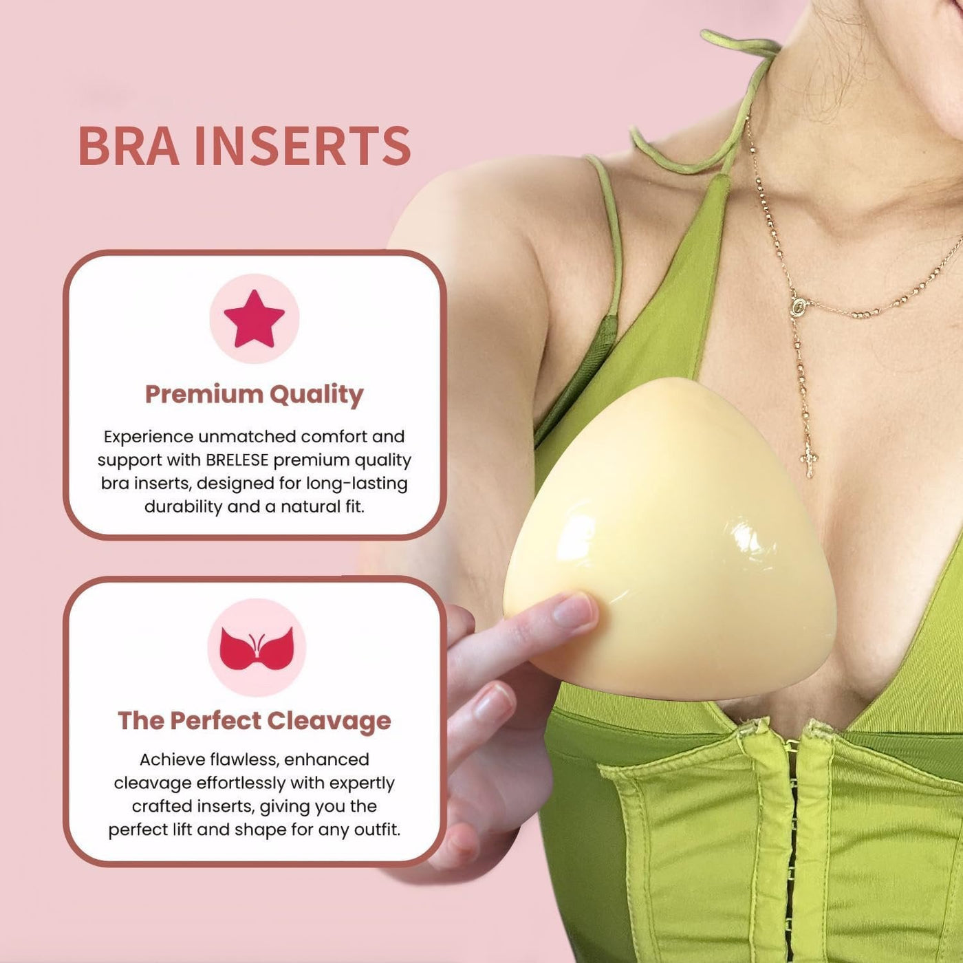 Damen Push-Up BH Pads | Unsichtbare Lift Einlagen | Selbstklebend & Wiederverwendbar