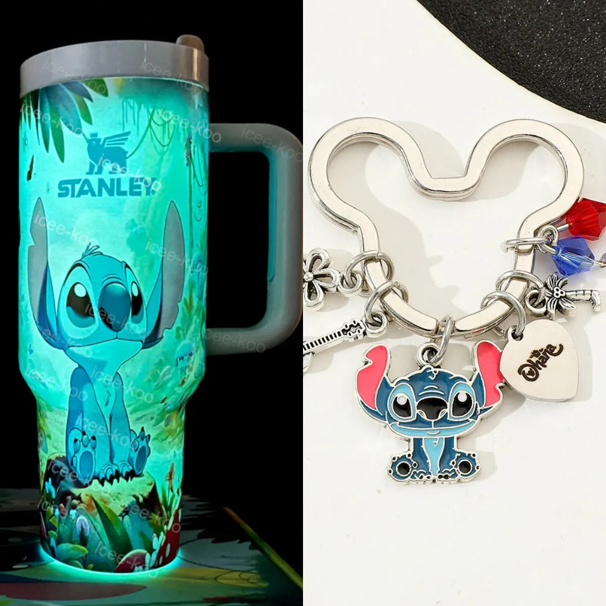 Leuchtender Tumbler Jack & Sally | Leuchtender Becher 1200 ml | Isoliert & Doppelwandig | Halloween & Weihnachts Edition