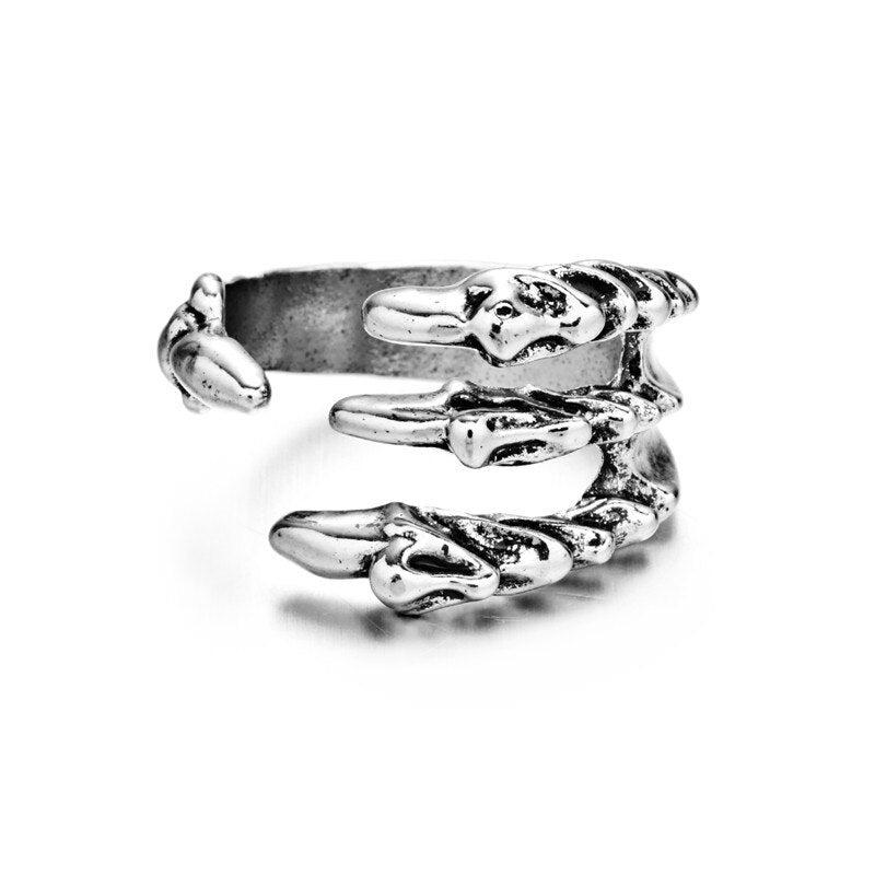 Damen Ring im Vintage-Chic | Katzen Knuckelring im Tiermotiv | Modischer Unisex Schmuck aus Zinklegierung | Party & Alltag