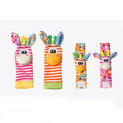 Baby Rassel-Socken & Handgelenksbänder | Weich & Geräuschaktiv | Fördert Motorik & Sinne