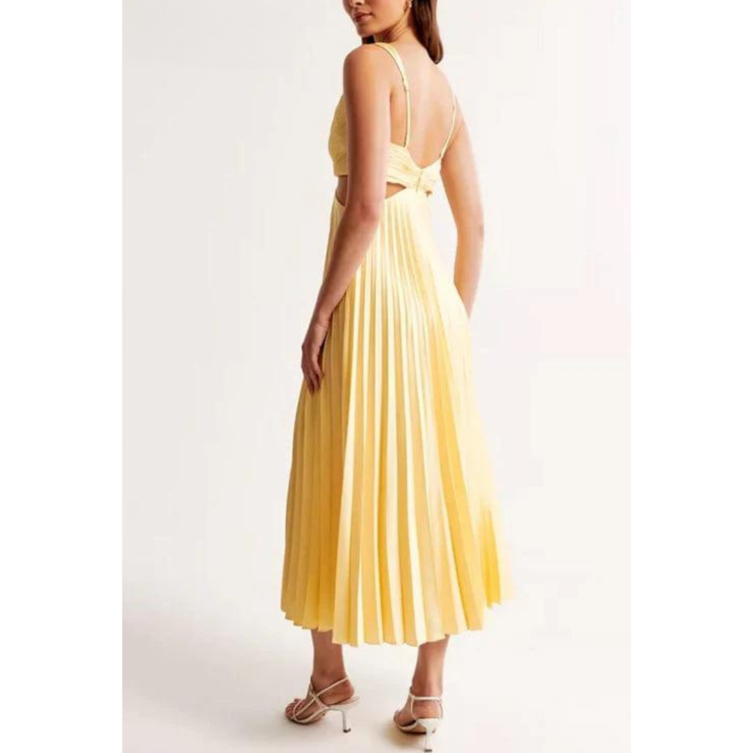 Mayla | PLISSIERTES KLEID MIT AUSSCHNITT