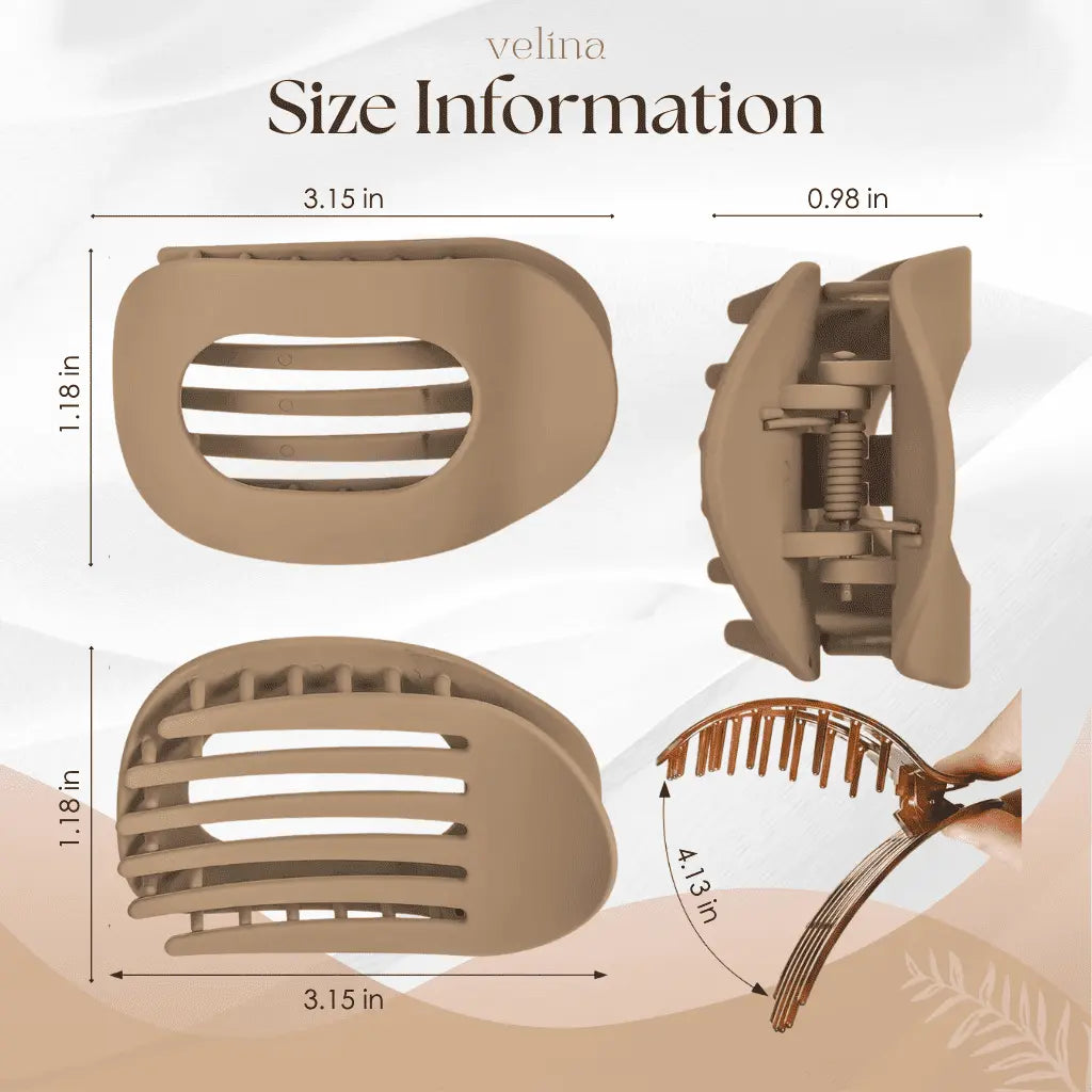 Haarklammer Damen | Flaches, schmerzfreies Design | Fester Halt ohne Zwicken