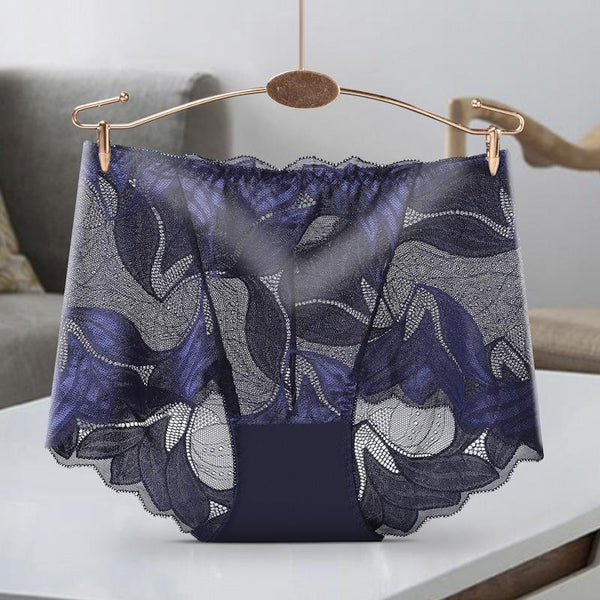 1+2 Gratis | Damen Mid-Waist Panties | Nahtlos Unterwäsche | Unsichtbare Spitze | 3er-Pack