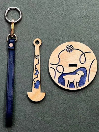 Tragbarer Garnhalter | Drehbare Spindel | Holz & BPA-freier Kunststoff | YarnMate