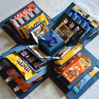 Explosionsbox Geschenkbox | 5-lagiges DIY Überraschungs-Geschenk | Personalisierbar & Kreativ