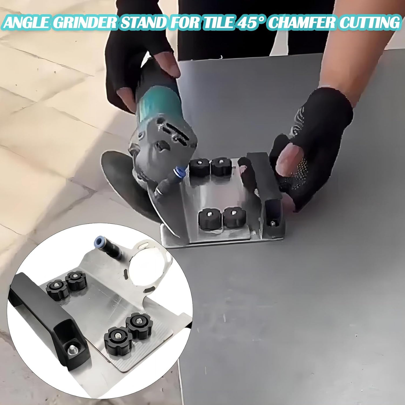 Fliesenkantenbrecher | Präzises 45° Schneidwerkzeug | Robustes Metall, sicheres Spannsystem & vielseitige Anwendung