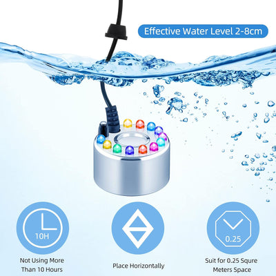 Mini Nebelmaschine | MystikNebel™ | Bezaubernder LED-Nebeleffekt | Für Brunnen, Deko & Aromadiffuser