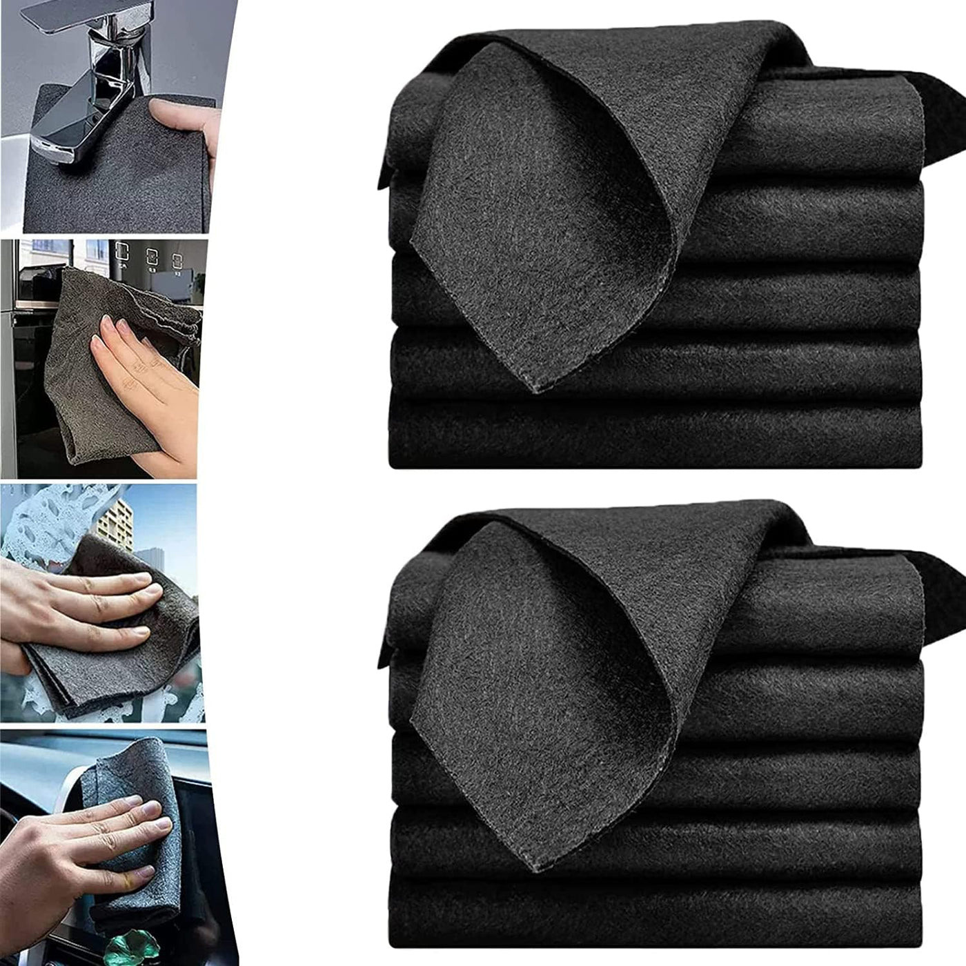 QuietschSauber™ Vielseitige Mikrofasertücher Reinigungskraft (5+5 Gratis)